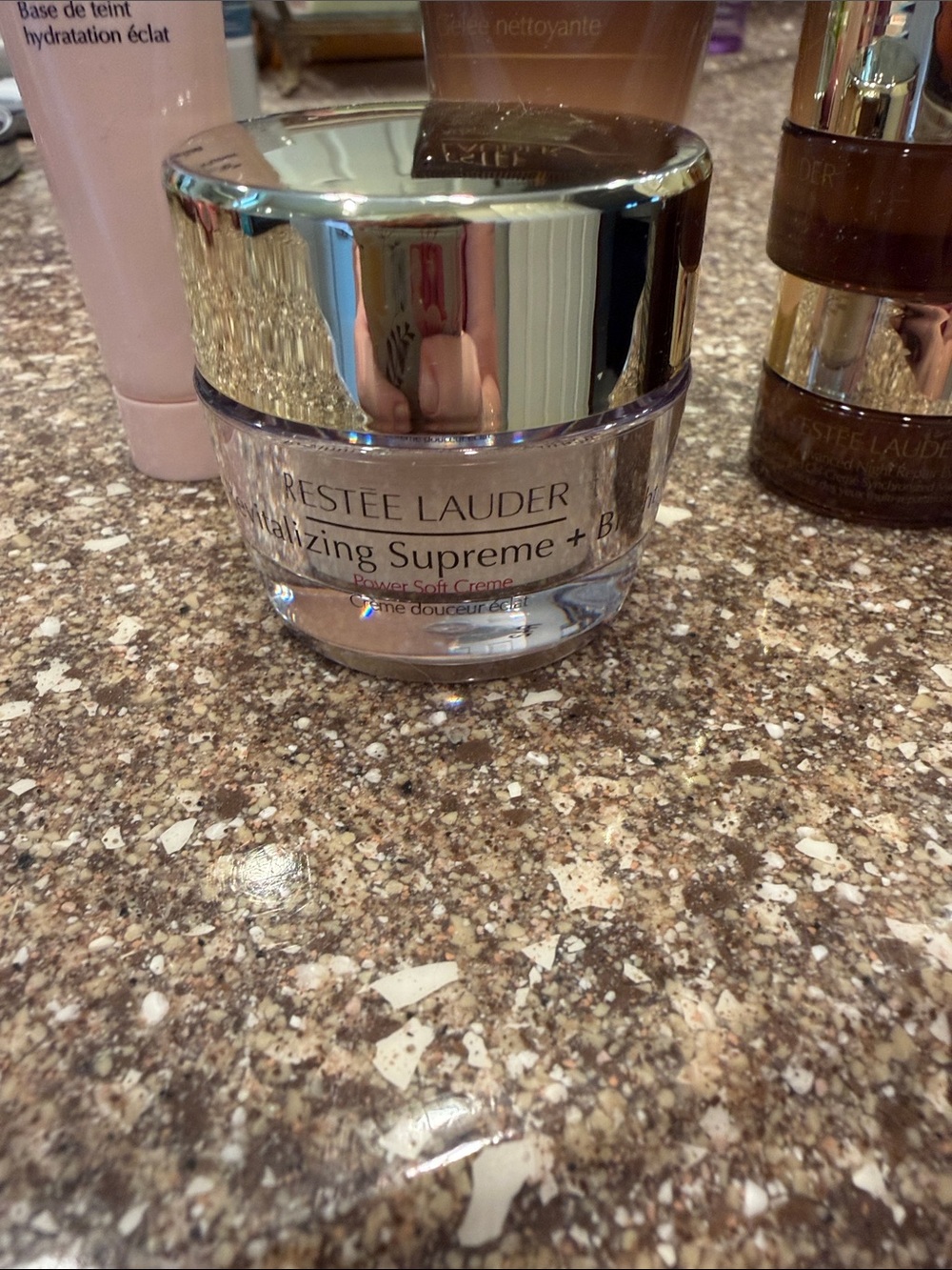 Estee Lauder skincare set with gold and pink accents - Picture 3 of 6